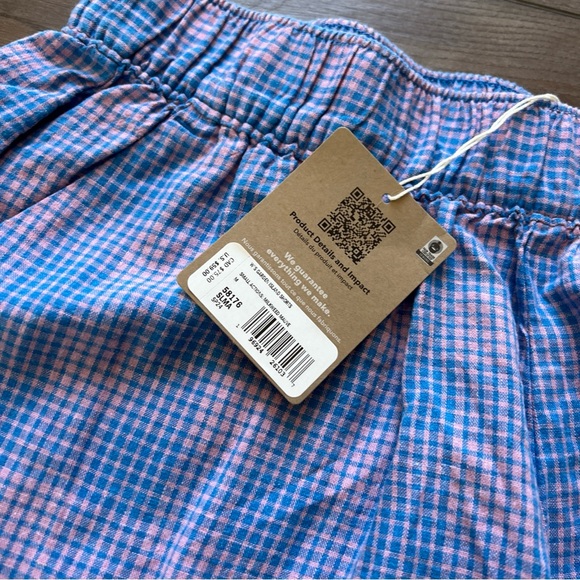 Womens Patagonia Garden Island Shorts Blue/Pink - Picture 5 of 7